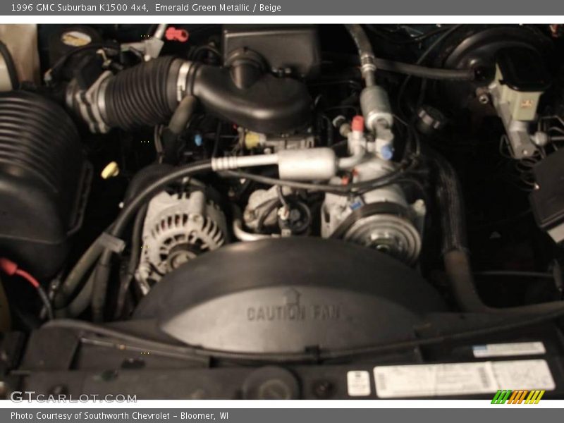 Emerald Green Metallic / Beige 1996 GMC Suburban K1500 4x4