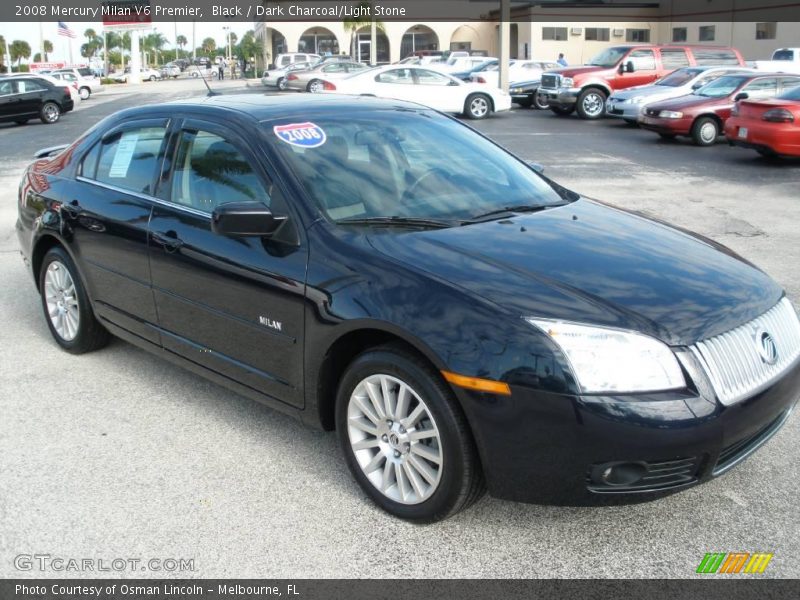 Black / Dark Charcoal/Light Stone 2008 Mercury Milan V6 Premier