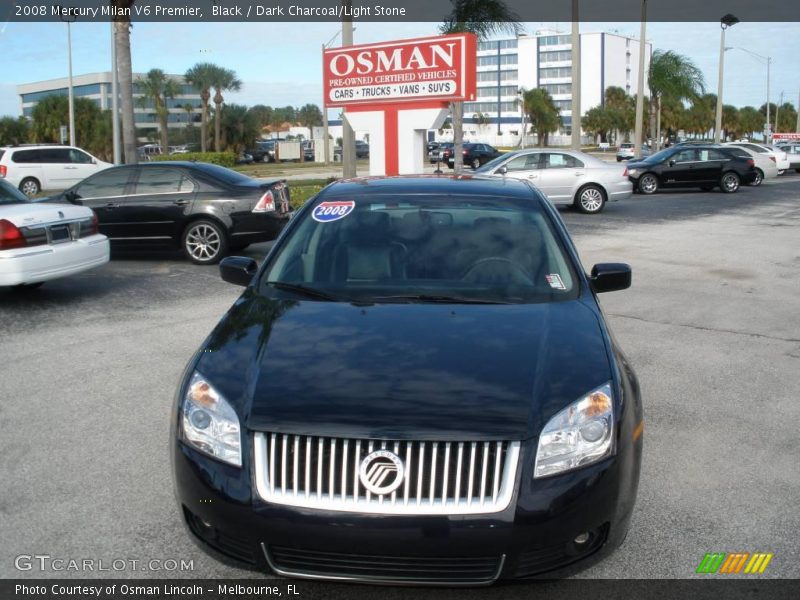 Black / Dark Charcoal/Light Stone 2008 Mercury Milan V6 Premier