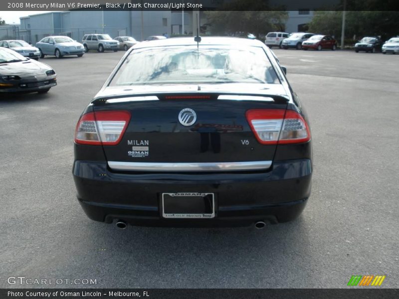 Black / Dark Charcoal/Light Stone 2008 Mercury Milan V6 Premier