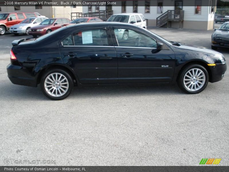 Black / Dark Charcoal/Light Stone 2008 Mercury Milan V6 Premier