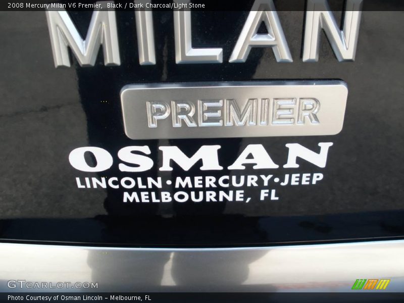 Black / Dark Charcoal/Light Stone 2008 Mercury Milan V6 Premier