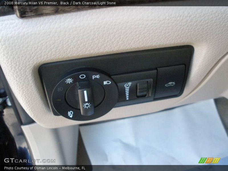 Black / Dark Charcoal/Light Stone 2008 Mercury Milan V6 Premier