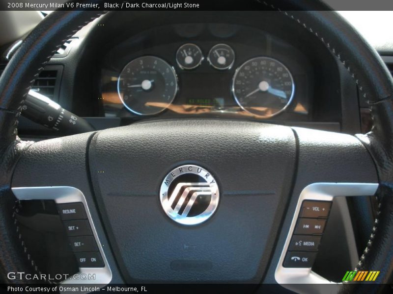 Black / Dark Charcoal/Light Stone 2008 Mercury Milan V6 Premier