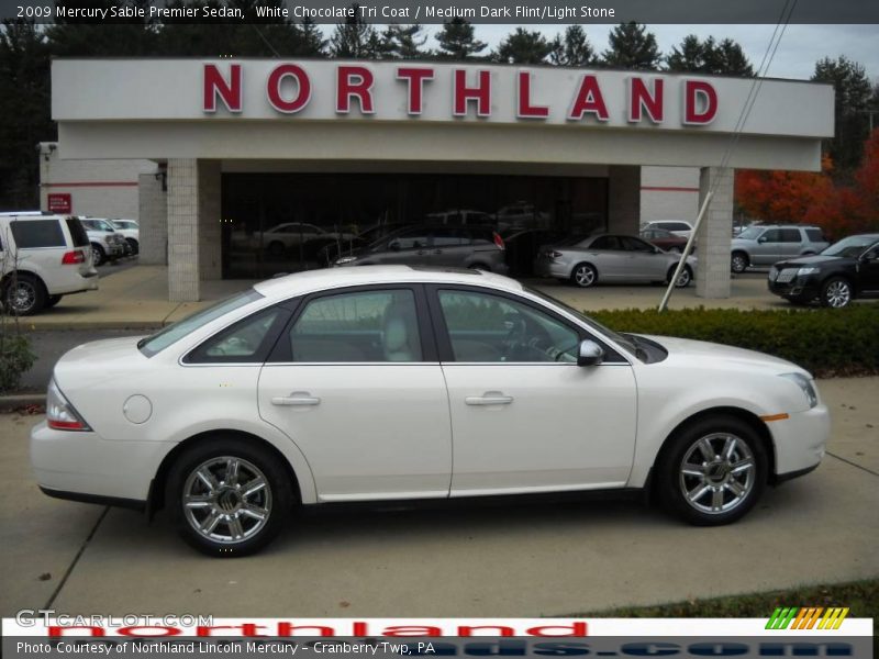 White Chocolate Tri Coat / Medium Dark Flint/Light Stone 2009 Mercury Sable Premier Sedan