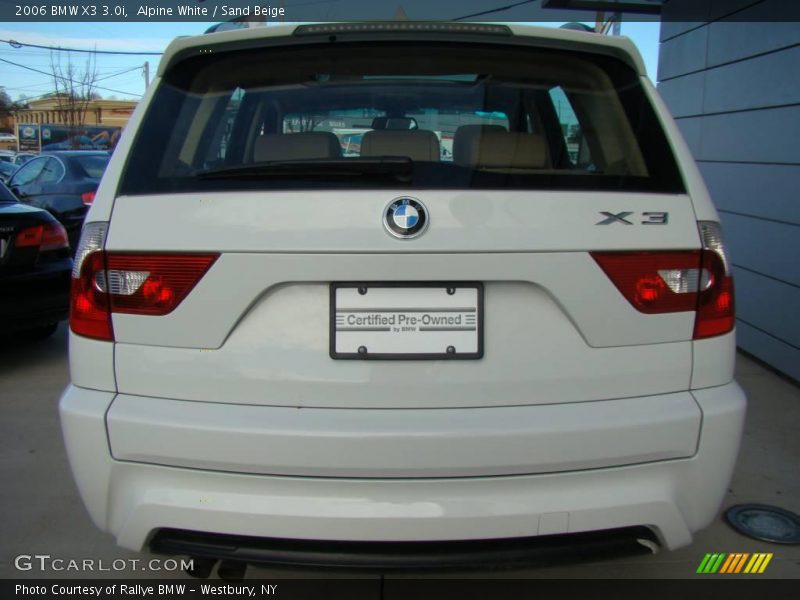 Alpine White / Sand Beige 2006 BMW X3 3.0i