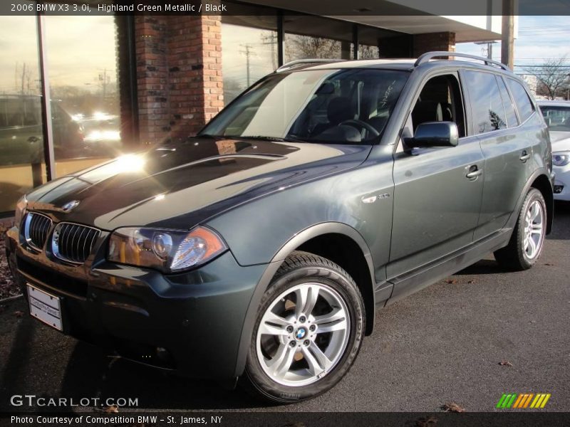 Highland Green Metallic / Black 2006 BMW X3 3.0i