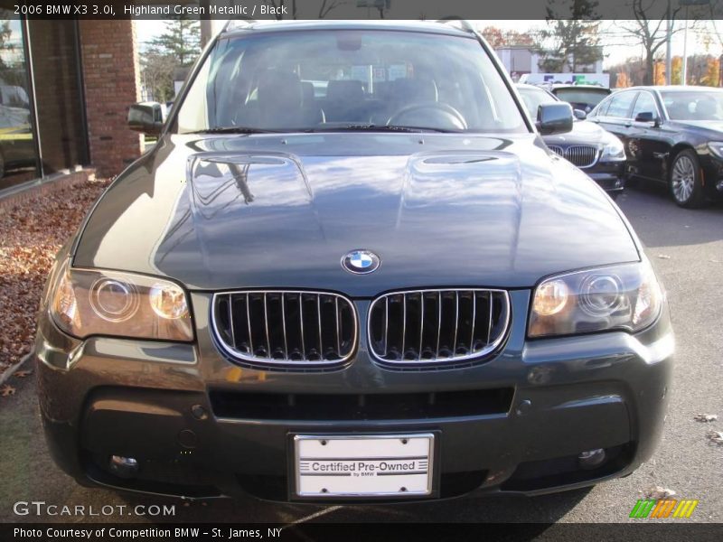 Highland Green Metallic / Black 2006 BMW X3 3.0i