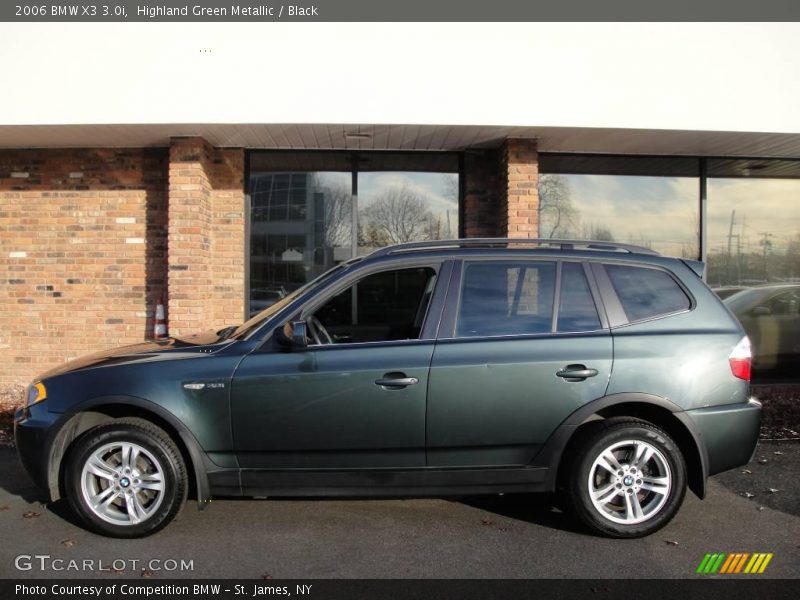 Highland Green Metallic / Black 2006 BMW X3 3.0i