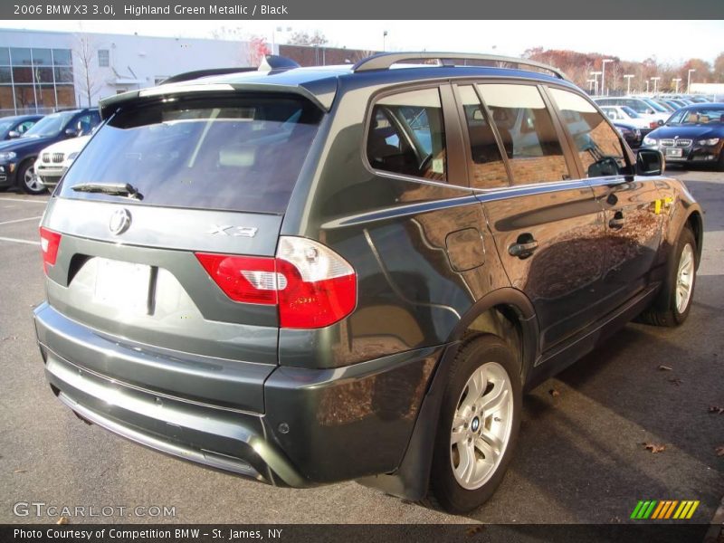 Highland Green Metallic / Black 2006 BMW X3 3.0i