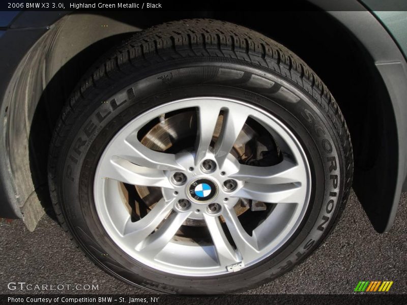 Highland Green Metallic / Black 2006 BMW X3 3.0i