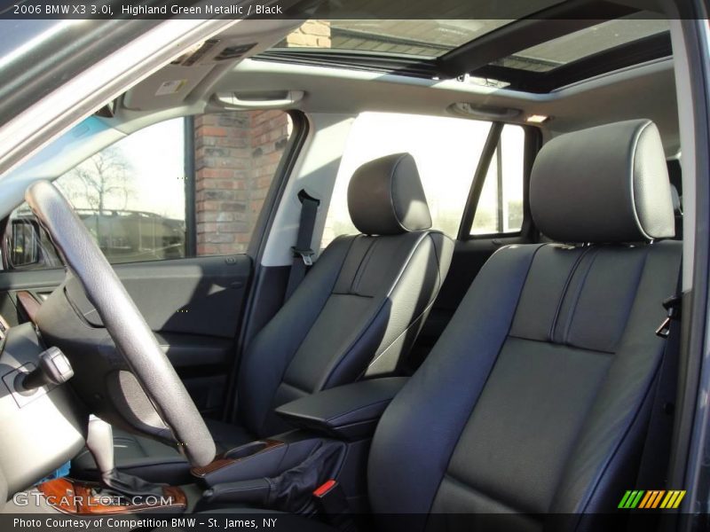 Highland Green Metallic / Black 2006 BMW X3 3.0i