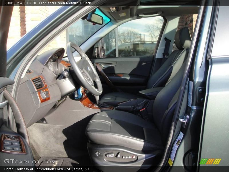 Highland Green Metallic / Black 2006 BMW X3 3.0i