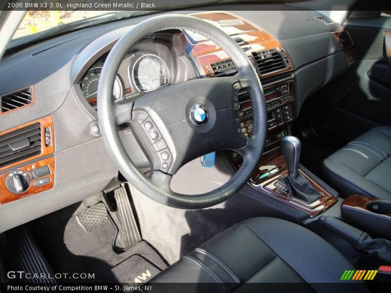 Highland Green Metallic / Black 2006 BMW X3 3.0i