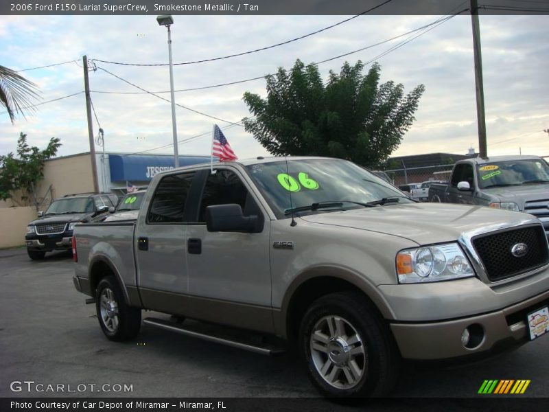 Smokestone Metallic / Tan 2006 Ford F150 Lariat SuperCrew