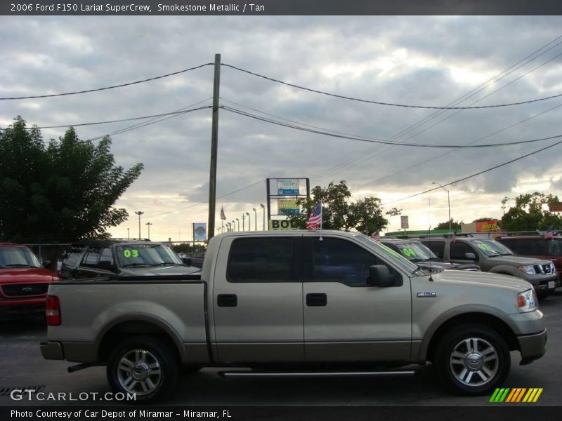 Smokestone Metallic / Tan 2006 Ford F150 Lariat SuperCrew