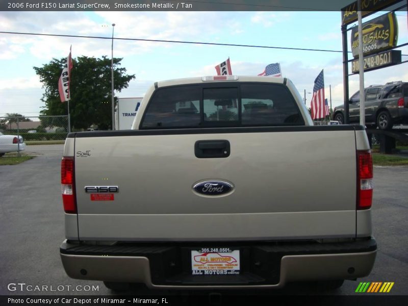 Smokestone Metallic / Tan 2006 Ford F150 Lariat SuperCrew