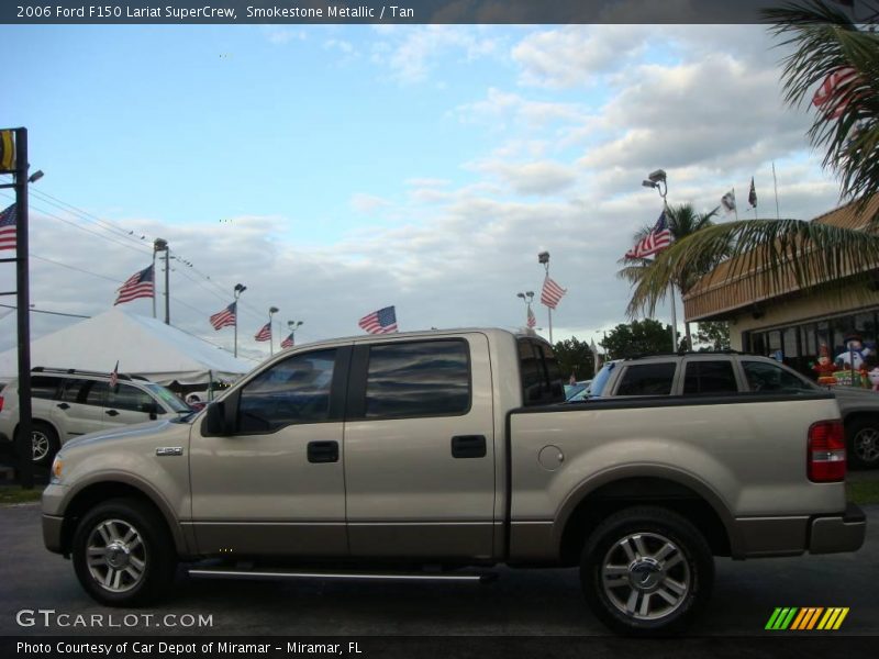 Smokestone Metallic / Tan 2006 Ford F150 Lariat SuperCrew