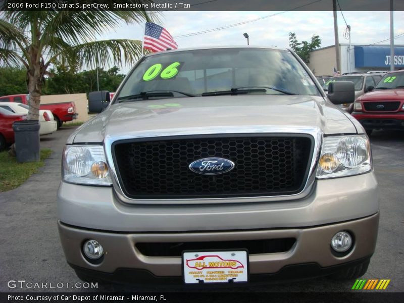 Smokestone Metallic / Tan 2006 Ford F150 Lariat SuperCrew