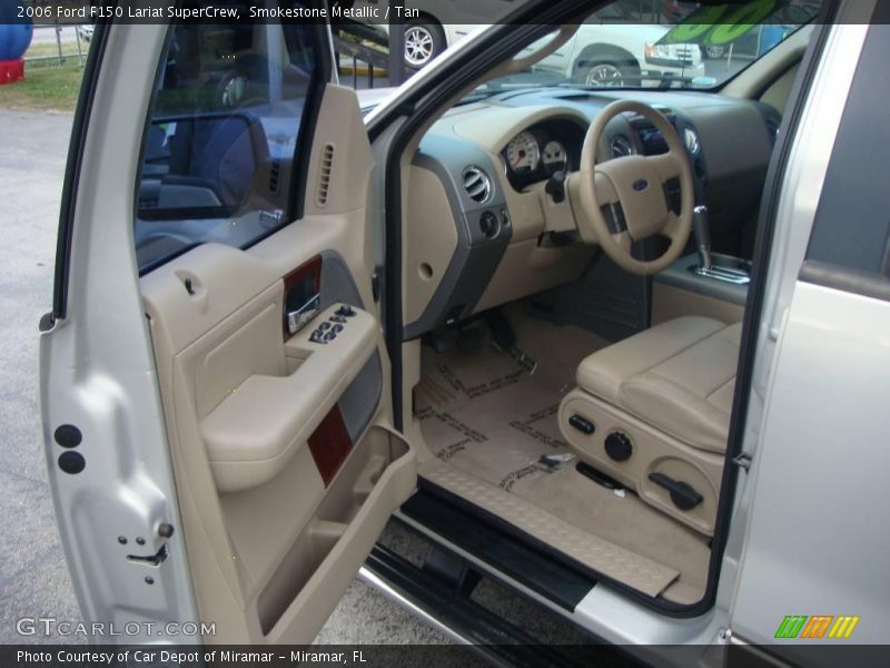 Smokestone Metallic / Tan 2006 Ford F150 Lariat SuperCrew