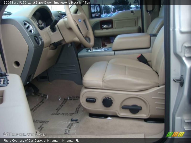 Smokestone Metallic / Tan 2006 Ford F150 Lariat SuperCrew