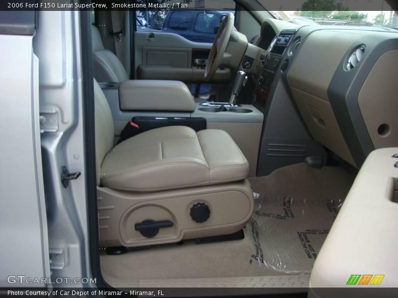 Smokestone Metallic / Tan 2006 Ford F150 Lariat SuperCrew