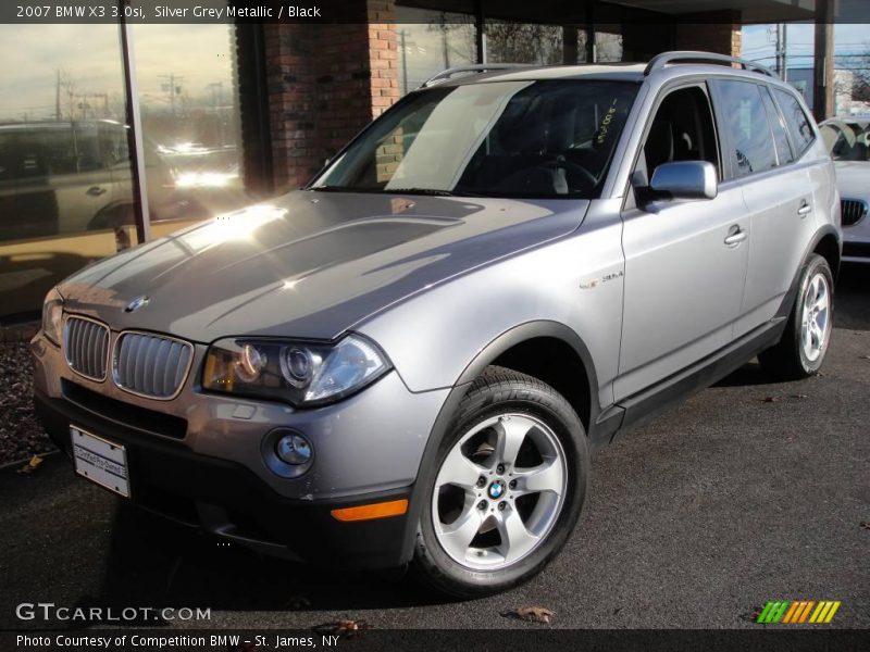 Silver Grey Metallic / Black 2007 BMW X3 3.0si