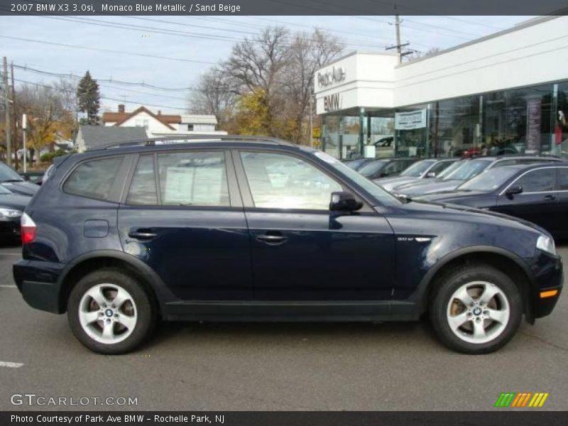 Monaco Blue Metallic / Sand Beige 2007 BMW X3 3.0si