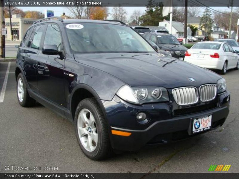 Monaco Blue Metallic / Sand Beige 2007 BMW X3 3.0si