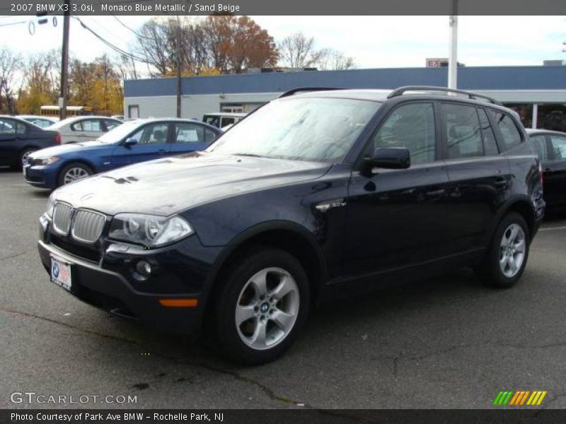 Monaco Blue Metallic / Sand Beige 2007 BMW X3 3.0si