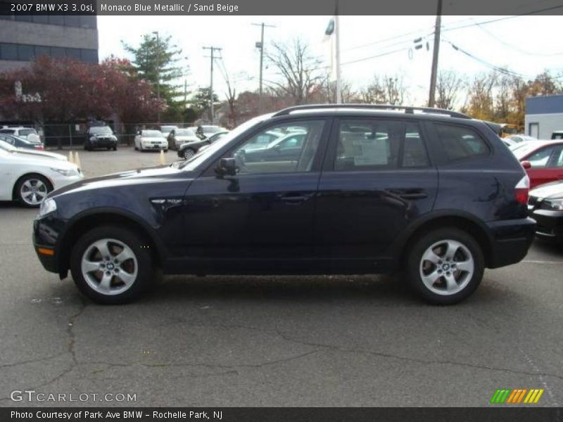Monaco Blue Metallic / Sand Beige 2007 BMW X3 3.0si