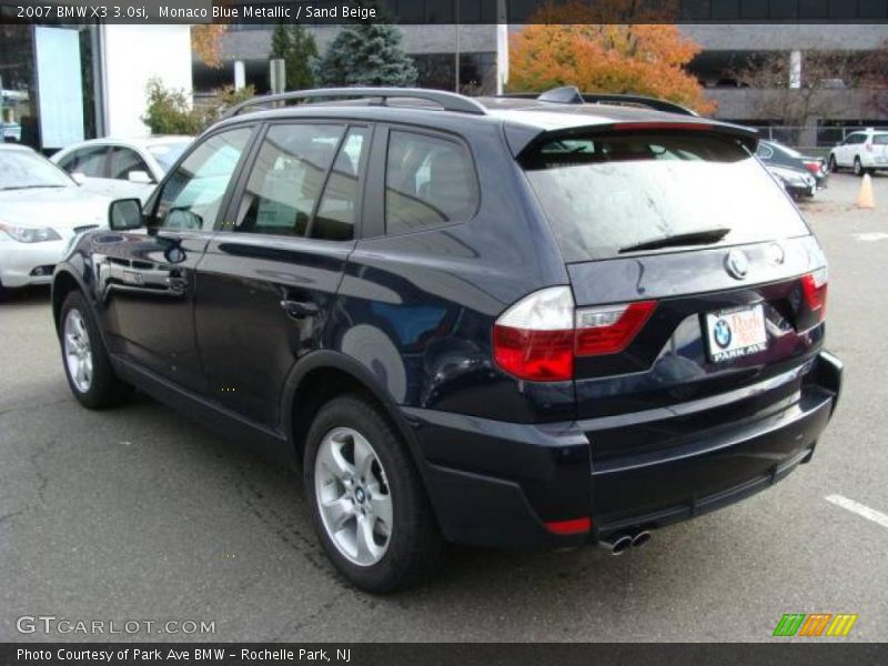 Monaco Blue Metallic / Sand Beige 2007 BMW X3 3.0si
