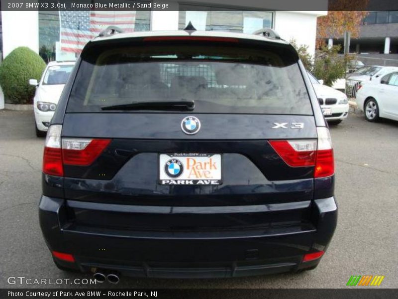 Monaco Blue Metallic / Sand Beige 2007 BMW X3 3.0si