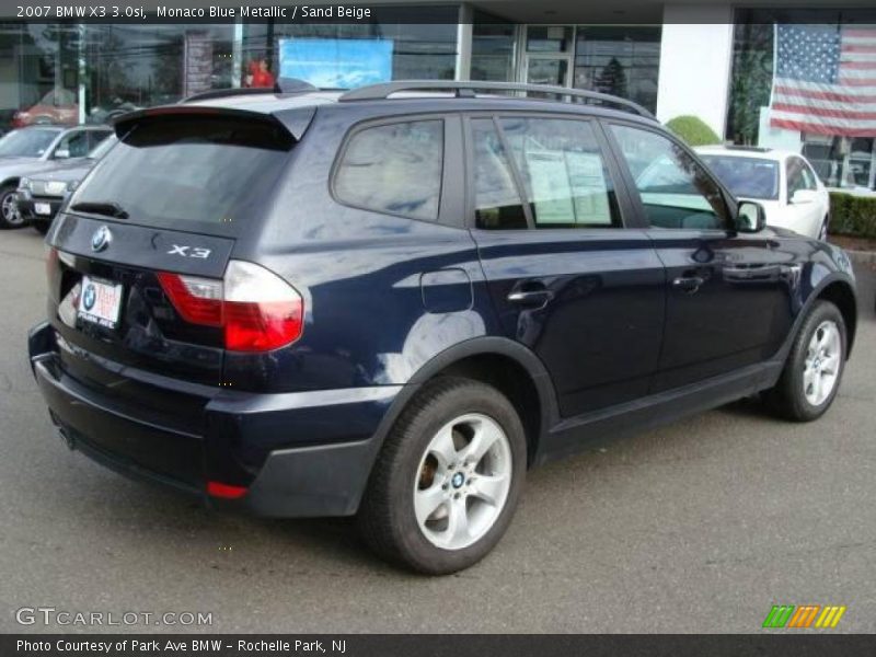 Monaco Blue Metallic / Sand Beige 2007 BMW X3 3.0si