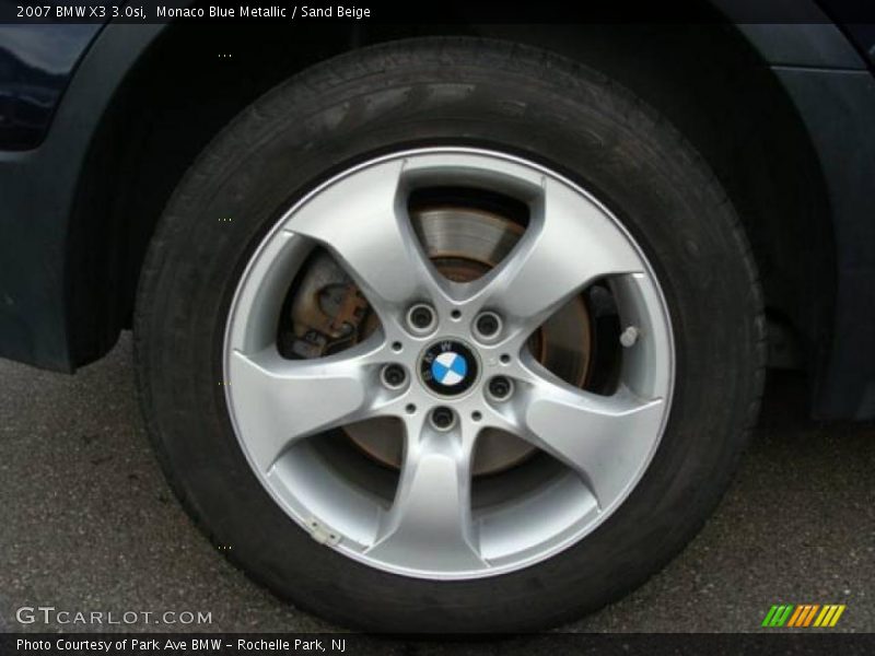 Monaco Blue Metallic / Sand Beige 2007 BMW X3 3.0si
