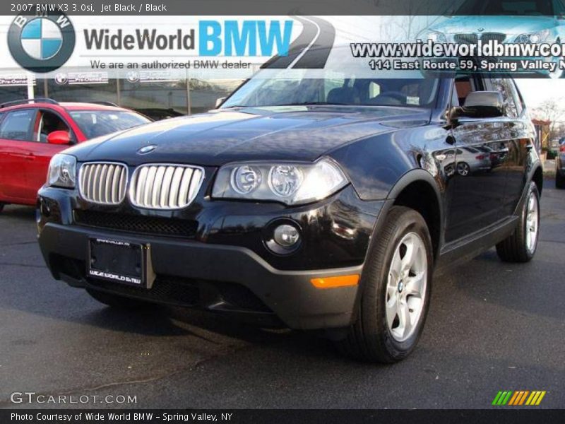 Jet Black / Black 2007 BMW X3 3.0si