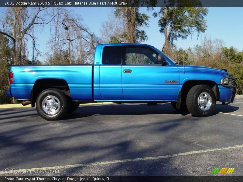 Intense Blue Pearl / Mist Gray 2001 Dodge Ram 2500 ST Quad Cab