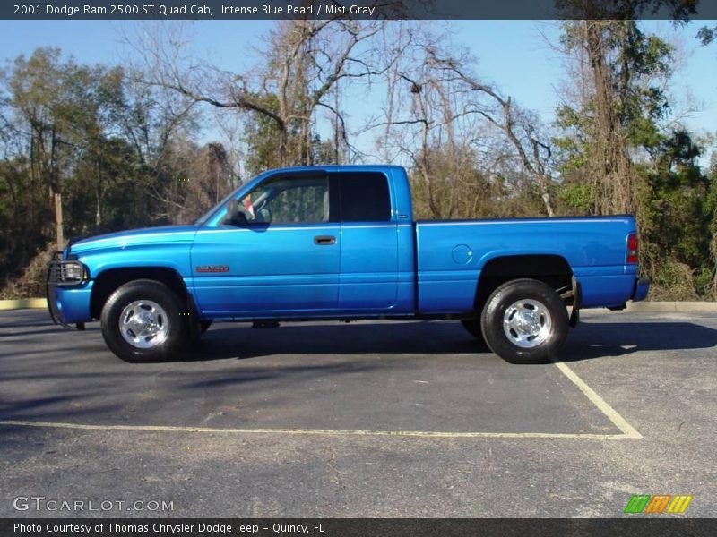 Intense Blue Pearl / Mist Gray 2001 Dodge Ram 2500 ST Quad Cab