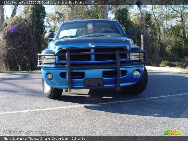Intense Blue Pearl / Mist Gray 2001 Dodge Ram 2500 ST Quad Cab