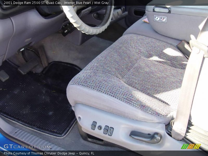 Intense Blue Pearl / Mist Gray 2001 Dodge Ram 2500 ST Quad Cab