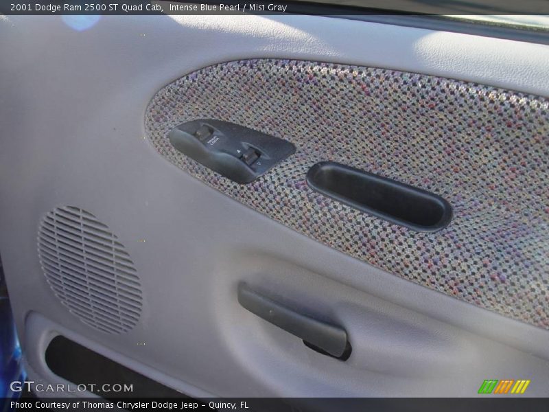 Intense Blue Pearl / Mist Gray 2001 Dodge Ram 2500 ST Quad Cab