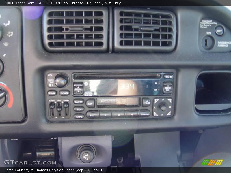 Intense Blue Pearl / Mist Gray 2001 Dodge Ram 2500 ST Quad Cab