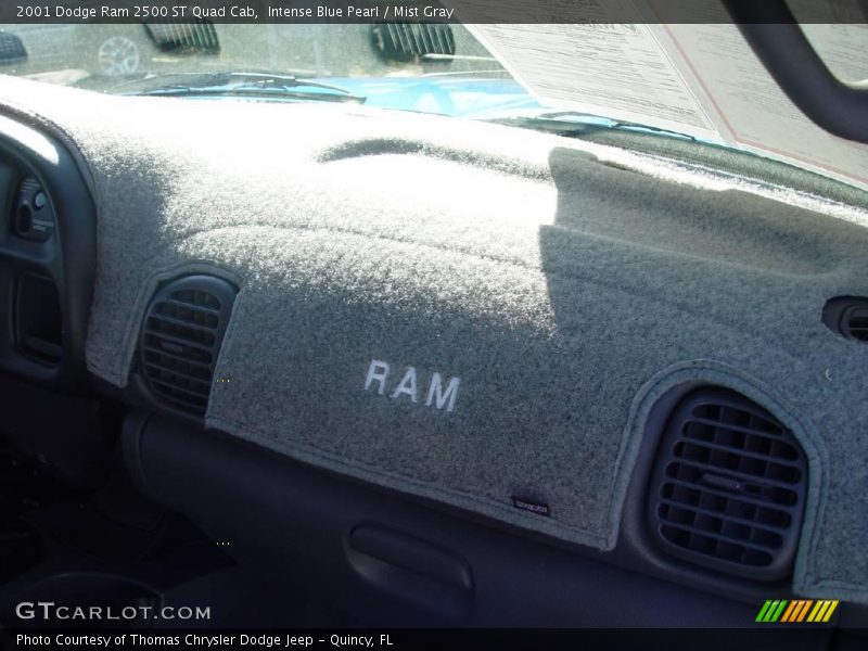 Intense Blue Pearl / Mist Gray 2001 Dodge Ram 2500 ST Quad Cab