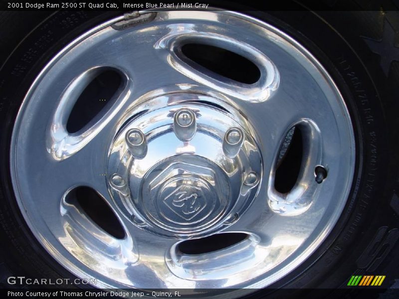 Intense Blue Pearl / Mist Gray 2001 Dodge Ram 2500 ST Quad Cab