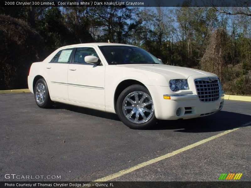 Cool Vanilla White / Dark Khaki/Light Graystone 2008 Chrysler 300 Limited
