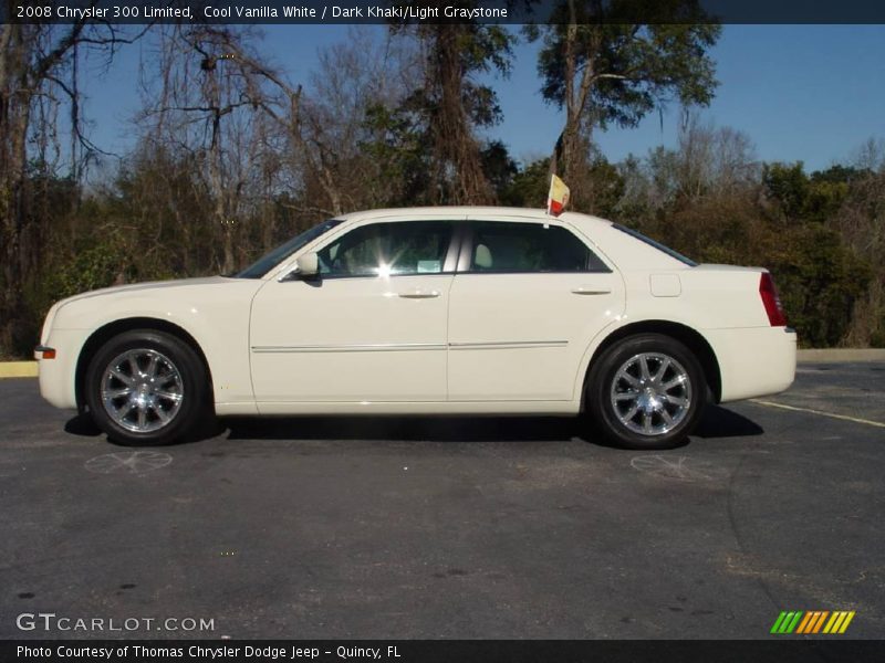 Cool Vanilla White / Dark Khaki/Light Graystone 2008 Chrysler 300 Limited