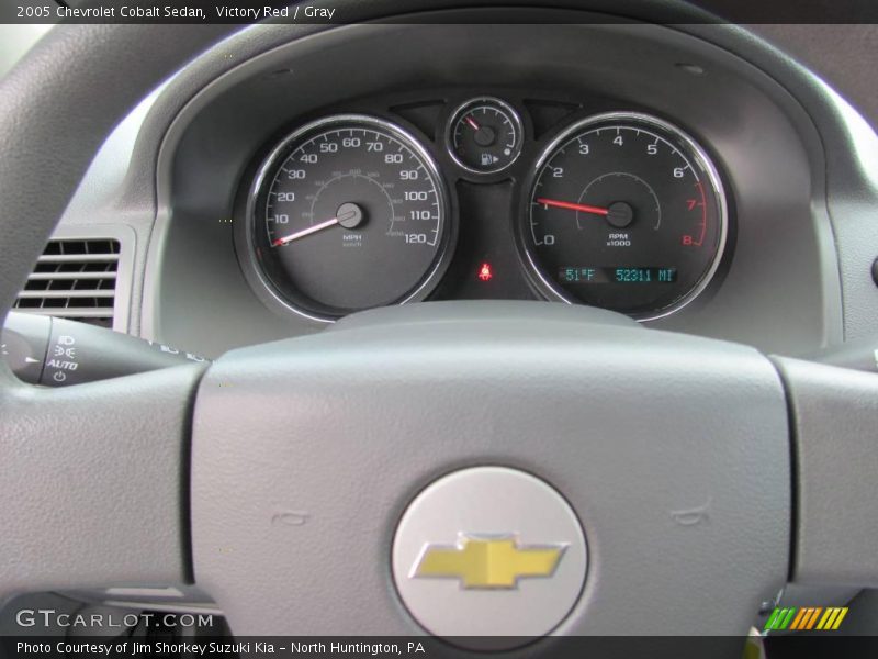 Victory Red / Gray 2005 Chevrolet Cobalt Sedan