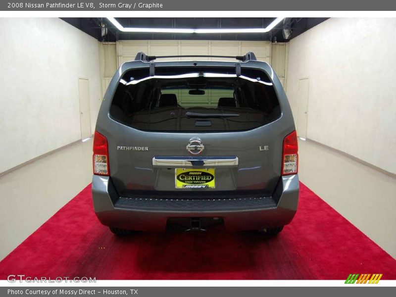 Storm Gray / Graphite 2008 Nissan Pathfinder LE V8