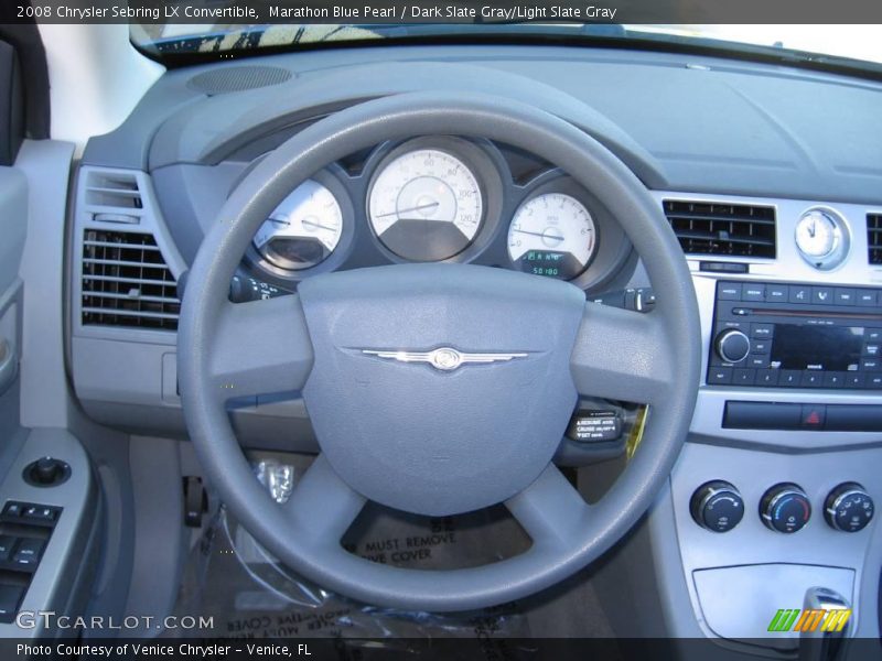 Marathon Blue Pearl / Dark Slate Gray/Light Slate Gray 2008 Chrysler Sebring LX Convertible