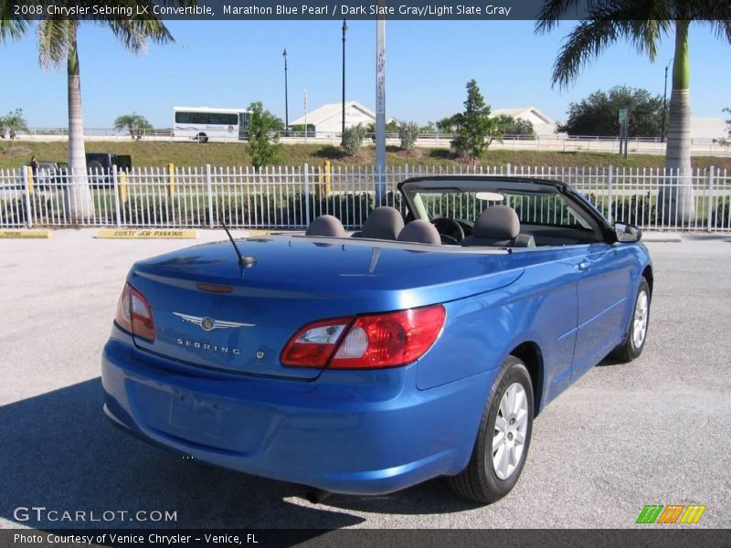 Marathon Blue Pearl / Dark Slate Gray/Light Slate Gray 2008 Chrysler Sebring LX Convertible